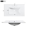 NicBex 36" Bathroom Vanity with Sink, Bathroom Storage Cabinet, 2 Drawers and 2 Spacious Cabinets with Shelf for Bathroom, Black - 3 of 4