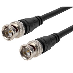 Monoprice Audio/Video Coaxial Cable - 75 Feet - Black | RG-59U BNC Male/ BNC Male, 75ohm - 1 of 3