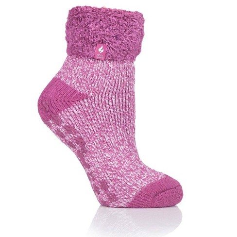 Heat Holders Thermal Pink Slipper Socks x 2 