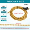 Unique Bargains Extension DIY Repairing Twisted Cloth Covered Lamp Wire with Plug 18 AWG - 2 of 4