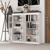 Famapy White Fashionable Tempered Glass Display Cabinet Unleash Your Home's Potential - 2 of 4