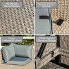 7 Piece Wicker Garden Furniture Set,Outdoor Patio Conversation Sets,Rattan Patio Sectional Sofa Set with Cushions and Storage Table-Coolbibila - 4 of 4