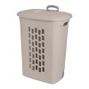Sterilite Ultra Wheeled Hamper, Laundry Basket with Lid and Handle, Grey, 3 Pack - 2 of 4