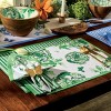 Patricia Heaton Home Green Florals And Flitters Reversible Placemat Set of 4 - 2 of 3
