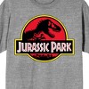 Jurassic Park Big Logo Adult Athletic Heather Crew Neck Short Sleeve T-shirt - 2 of 4