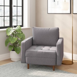 Taylor & Logan Hendrix Tufted Mid Century Modern Armchair - 1 of 4