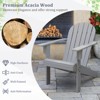 Tangkula 2PCS Patio Adirondack Chair w/ Inclined Seat High Backrest & Wide Armrests - 2 of 4
