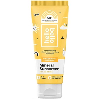 HELLO BELLO MINERAL SUNSCREEN LOTION, 3 FL OZ