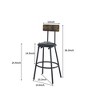 3 Piece Dining Table Set for 2, Counter Height Table Set with 2 Bar Stools, Pub Dining Table Set with Storage Shelves for Bar Kitchen Restaurant - 4 of 4