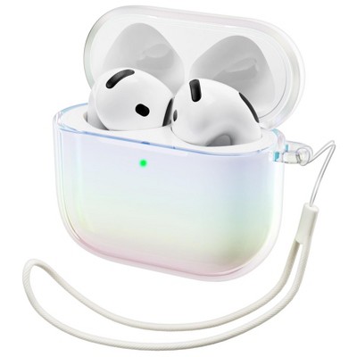 BONGEEK AirPods 4 Protective Case, drop-proof TPU material, 2024 version, with LED colorful flashing effect, compatible with fourth-generation AirPods