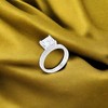 Slickblue 3 Ct. Princess Cut Solitaire Wedding Ring, Rhodium-Plated, Clear CZ, Elegant Bridal Jewelry, Sizes 5-10 - 2 of 4