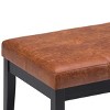 NicBex Modern Rectangular Tufted Pouf Ottoman, Contemporary Entryway Bench with Wood Framed Base and Legs for Bedroom, Living Room, Dark Brown - 3 of 4