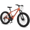NAYSAYE Bicycle 26 Inch Fat Tire Bike 21 Speeds Full Gearing for Adults and Youth for Off Road, Orange, 74"*25"*41" - 4 of 4