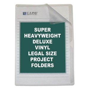C-Line Deluxe Project Folders Jacket Legal Vinyl Clear 50/Box 62139 - 1 of 3