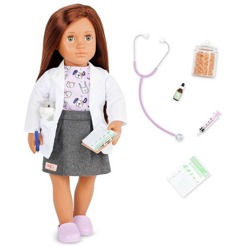 Our Generation Daya With Plush Hamster 18 Pet Care Vet Doll Target