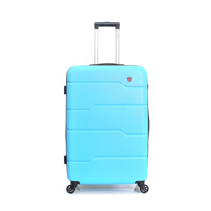 DUKAP Rodez Lightweight Hardside Medium Checked Spinner Suitcase - Light Blue, 3 of 13