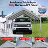 Carport 10×20 FT Heavy Duty Car Canopy Storage Shed, 180g PE Waterproof Canopy Garage Party Tent - 2 of 4
