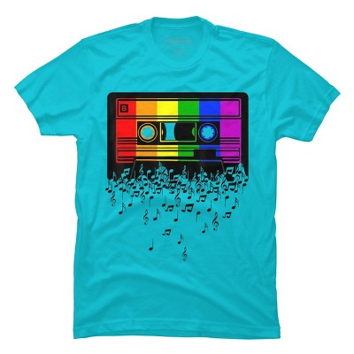 Adult Design By Humans Pride Rainbow Flag Music Note Cassette By Avocato T-Shirt