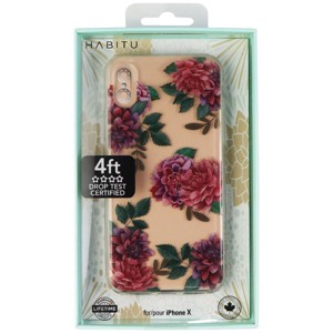 Habitu Slim Shell Case for Apple iPhone Xs/X - Clear/Flowers - 1 of 1