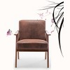 NicBex PU Leather/Microfiber/Velvet Upholstered Accent Chair with Wood Frame,Mid Century Arm Chair for Bedroom,Reading Room - 3 of 4