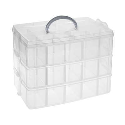 Elizabeth Ward Bead Storage Tray 2-Pack - 78 Tiny Compartments, Stackable Organizer With Lids For Seed Beads