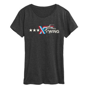 Women's - Star Wars - X Wing Americana Horizontal Chest Short Sleeve Graphic T-Shirt - 1 of 4