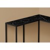 Monarch Specialties Accent Table Console Entryway Narrow Corner Living Room Bedroom Black Marble Look Laminate Black Metal Contemporary Modern - 3 of 4
