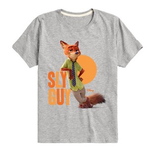 Boys' - Disney - Zootopia Nick Sly Guy Short Sleeve Graphic T-Shirt - 1 of 4