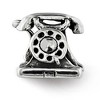 Black Bow Jewelry Sterling Silver Telephone Bead Charm - 4 of 4