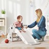 Qaba 3-in-1 Toddler Slide, Kids Slide with Climber, Basketball Hoop and Ball, Giraffe Shape Freestanding Playset for Indoor Kids 1-3 Years - 3 of 4