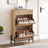 coucheta Shoe Bench with Padded Seat, Shoe Storage Bench with Adjustable Shelves & Side Pockets, 5/10 Cubes Storage Organizer for Entryway - 2 of 4