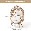 Pellebant Outdoor Patio Wicker Basket Egg Chair with Cushion, Or as Hanging Chair - 3 of 4