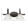 Toltec Lighting Elegante 2 - Light Vanity in  Dark Granite with 7" Italian Ice Shade - 2 of 2