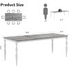 Acekool Extra-Long Dining Table for 4¨C8 People, 70.9'' W x 29.9'' D x 30.4'' H, Curved Metal Legs, Heat-Resistant Top, Easy Assembly - 2 of 4
