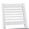 Royal Hampton 23 Inch Counter Height Chair Set of 2, Antique White Wood, Gray Seat - 3 of 4