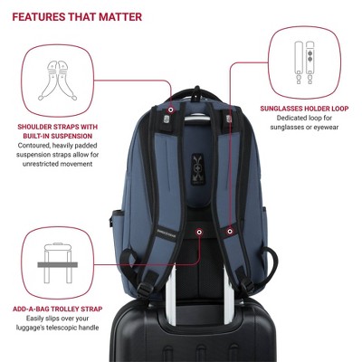 Рюкзаки SWISSGEAR Laptop 18.5" Backpack – Blue — фото 6