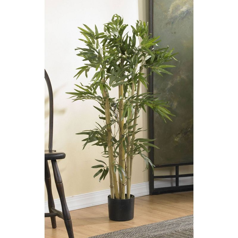 36&#34; Artificial Bambusa Bamboo Tree in Pot Black - Nearly Natural, 5 of 6