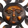 Metal Sunburst Wall Decor with Distressed Copper Like Finish Brass - Olivia & May: Iron Artwork, Vertical Orientation, Rustic Style - 3 of 4