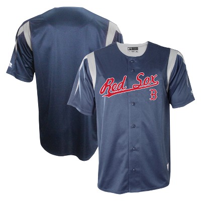 red sox button up jersey