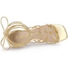 Allegra K Women's Square Toe Lace Up Strappy Chunky High Heels Sandals - 4 of 4