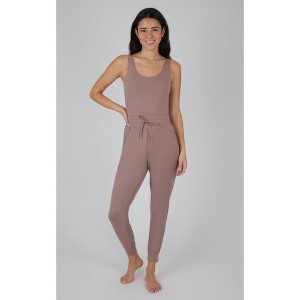 Yogalicious Womens Lux Emmy Jumpsuit with Front Drawcord - 1 of 3