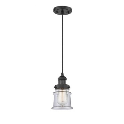 Canton - 1 Light Cord Hung Mini Pendant In Industrial Style-10 Inches Tall and 5.25 Inches Wide