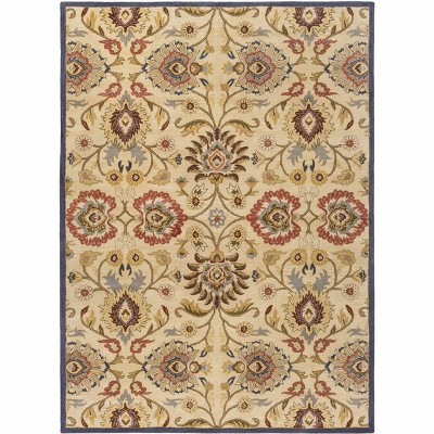 Hauteloom Caesar 1116 Hand Tufted Beige & Rust Wool Rug