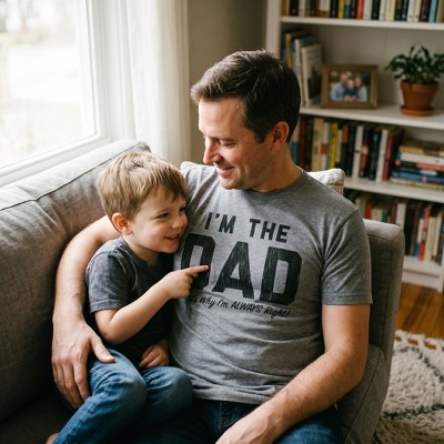 Мужские футболки Crazy Dog T-Shirts, Inc. Mens Funny T Shirts Im The Dad Thats Why Im Always Right Sarcastic Fathers Day Graphic Tee for Men - Crazy Dog Men's T Shirt Gift for Dad Dark L — фото 3