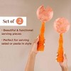 Folkulture Resin Salad Server Set of 2, 12 x 4.5 Inch - Orange Burst & Pink - 2 of 4