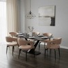 LeisureMod Entice Modern Dining Chair – Upholstered Leather Seat with Curved Open Back and Metal Legs, Modern Kitchen, Dining Room, Home, Cafe Seating - 3 of 4