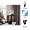 Decorative Glass Vase with Curved Silhouette - Modern Artisanal Design - Accent Styling for Home, Office, Bedroom, or Living Room Decor - Brown - 3 of 4
