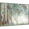 33" x 23" Silver Tree Leaves by Allison Pearce Framed Canvas Wall Art Print - Amanti Art: Modern Botanical Lithograph, Polystyrene Frame - 2 of 4