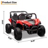 Harley-Style 24V Kids UTV Ride-on - Parent Remote Control, 2 Seats, Bluetooth Music,Storage Spaces,LED Lights & Metal Body for Ages 1-8 - 3 of 4