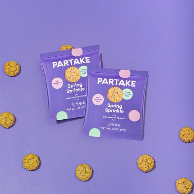 Partake Crunchy Spring Sprinkle Mini Cookie Snack Packs - 10ct/6.7oz, video 6 of 7 slides